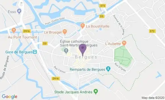 Localisation Banque Postale Agence de Bergues