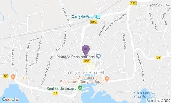 Localisation LCL Agence de Carry le Rouet
