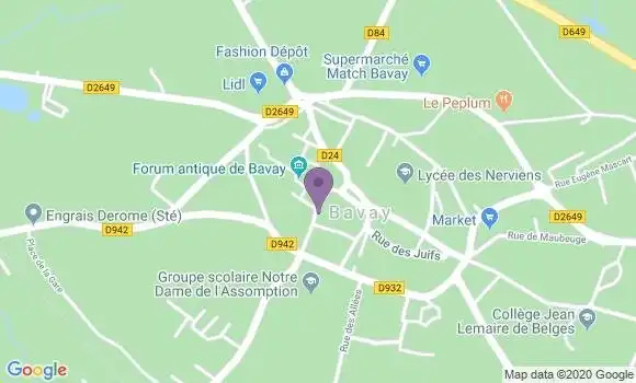 Localisation Banque Postale Agence de Bavay