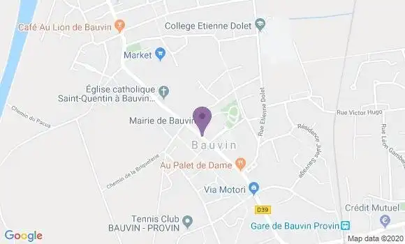 Localisation Banque Postale Agence de Bauvin