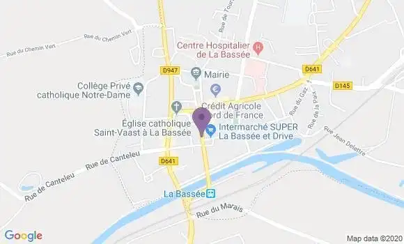 Localisation Banque Postale Agence de La Bassée