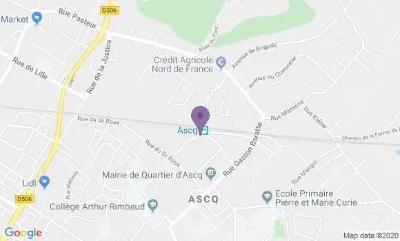 Localisation Banque Postale Agence de Villeneuve d