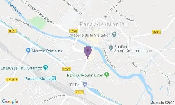 Localisation LCL Agence de Paray le Monial