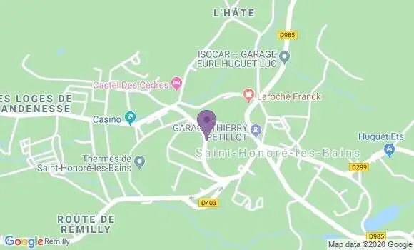 Localisation Banque Postale Agence de Saint Honoré les Bains