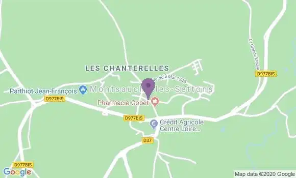 Localisation Banque Postale Agence de Montsauche les Settons