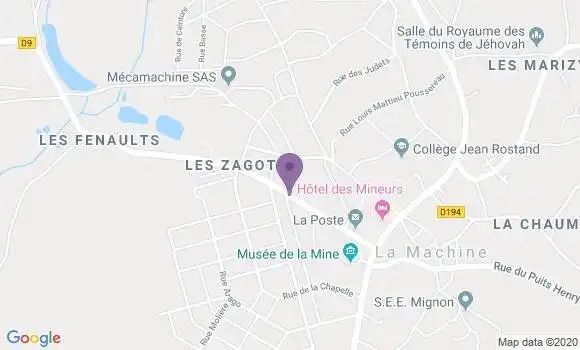 Localisation Banque Postale Agence de La Machine