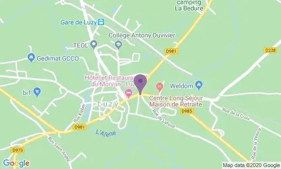Localisation Banque Postale Agence de Luzy