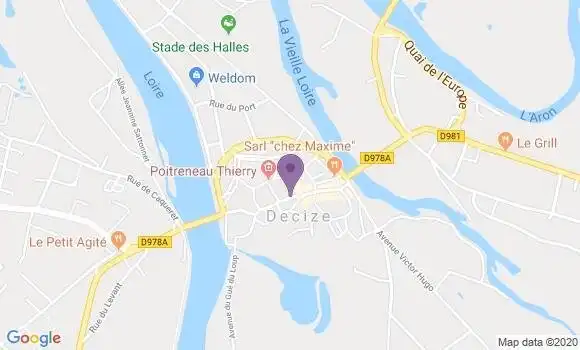 Localisation Banque Postale Agence de Decize
