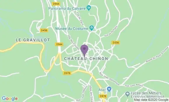 Localisation Banque Postale Agence de Château Chinon