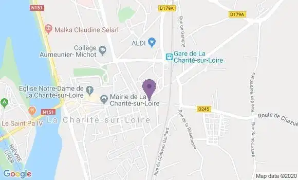 Localisation Banque Postale Agence de La Charité sur Loire