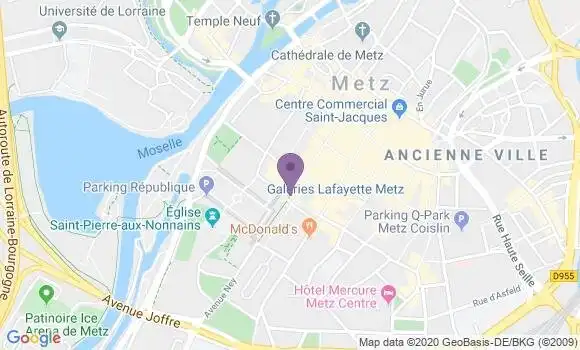 Localisation Banque Postale Agence de Metz Saint Jacques