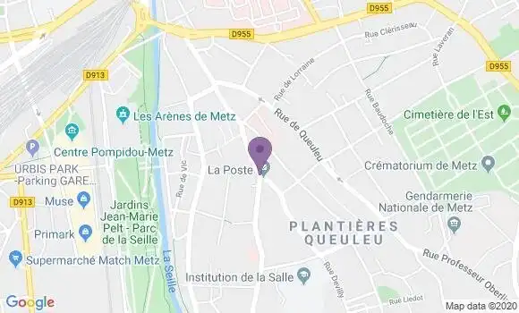 Localisation Banque Postale Agence de Metz Queuleu
