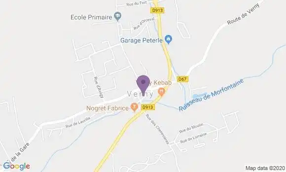 Localisation Banque Postale Agence de Verny
