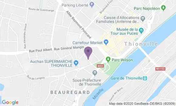 Localisation Banque Postale Agence de Thionville