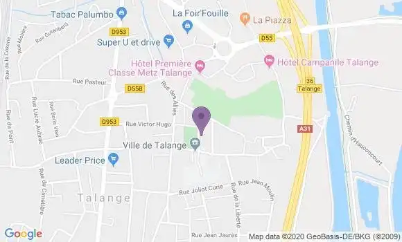 Localisation Banque Postale Agence de Talange