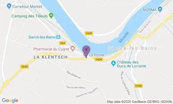 Localisation Banque Postale Agence de Sierck les Bains