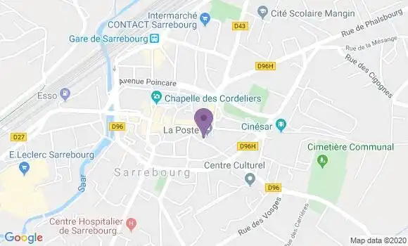 Localisation Banque Postale Agence de Sarrebourg Wilson
