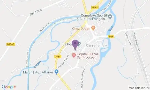Localisation Banque Postale Agence de Sarralbe