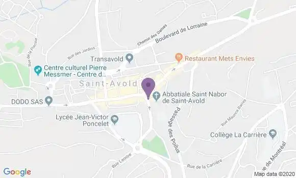 Localisation Banque Postale Agence de Saint Avold