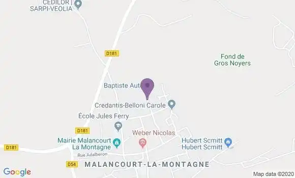 Localisation Banque Postale Agence de Rombas