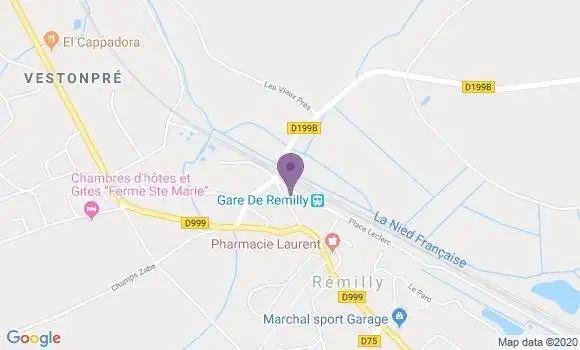 Localisation Banque Postale Agence de Rémilly