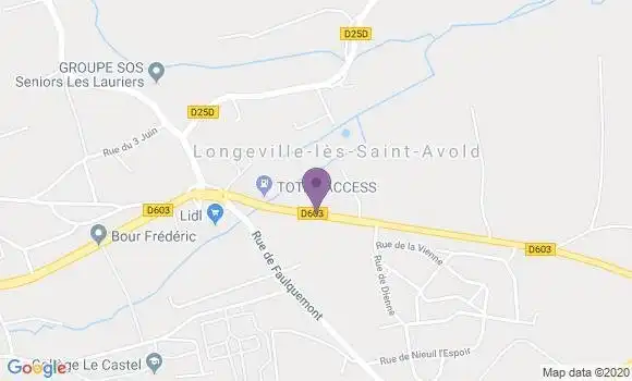 Localisation Banque Postale Agence de Porcelette