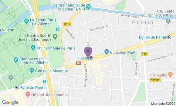 Localisation LCL Agence de Pantin Hoche