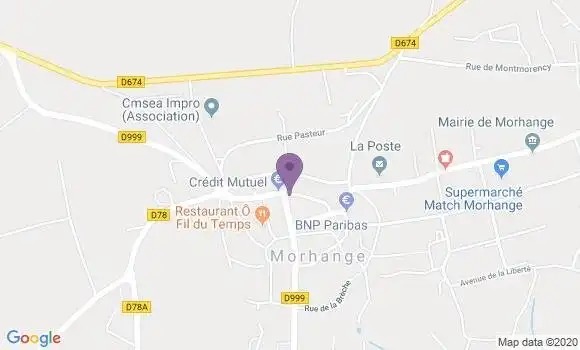 Localisation Banque Postale Agence de Morhange