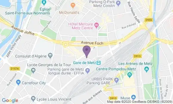 Localisation Banque Postale Agence de Metz Grande Poste