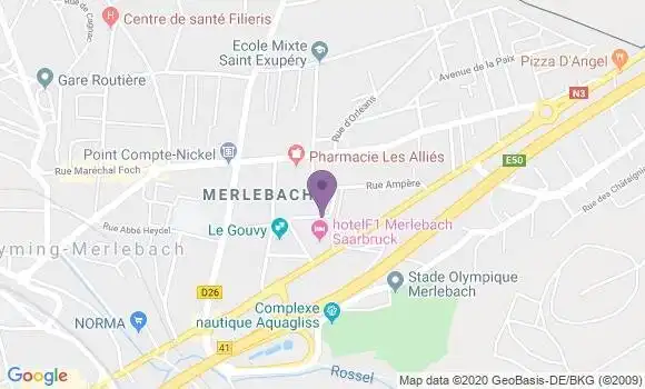 Localisation Banque Postale Agence de Freyming Merlebach
