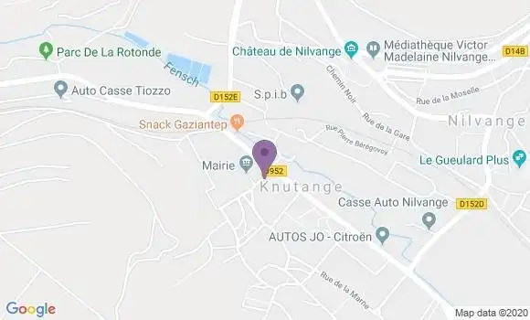 Localisation Banque Postale Agence de Knutange Nilvange