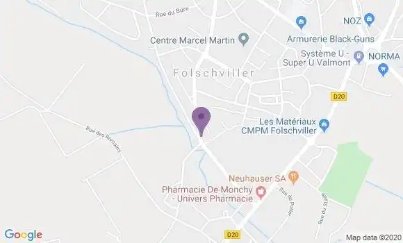 Localisation Banque Postale Agence de Folschviller