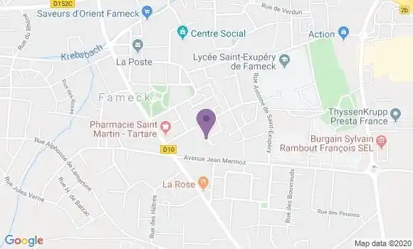 Localisation Banque Postale Agence de Florange
