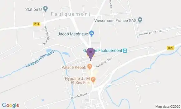 Localisation Banque Postale Agence de Faulquemont
