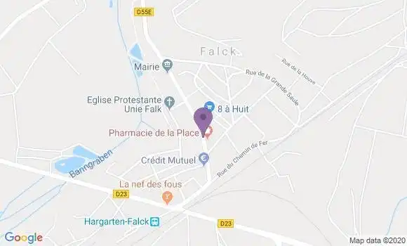 Localisation Banque Postale Agence de Falck