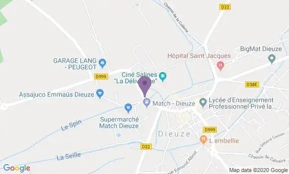 Localisation Banque Postale Agence de Dieuze