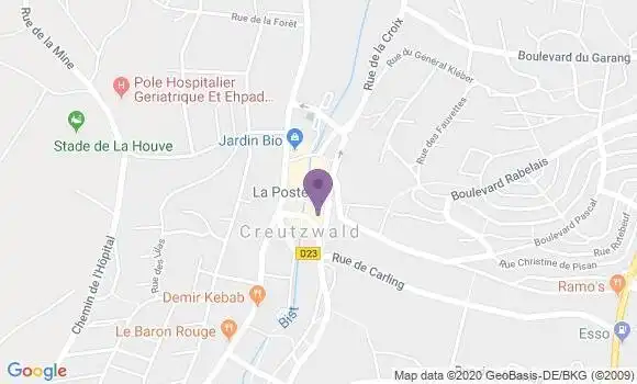 Localisation Banque Postale Agence de Creutzwald