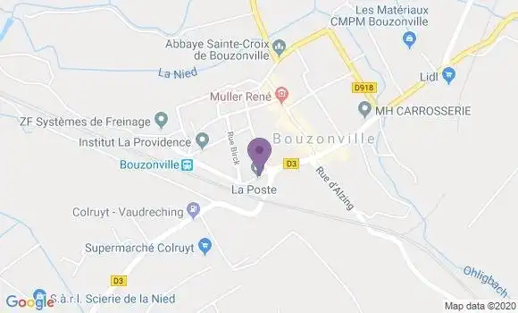 Localisation Banque Postale Agence de Bouzonville