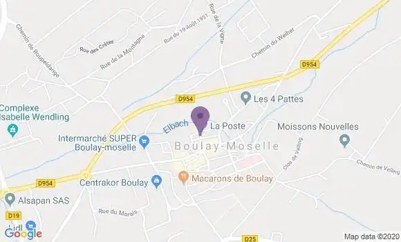 Localisation Banque Postale Agence de Boulay Moselle