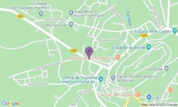 Localisation Banque Postale Agence de Bitche