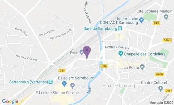 Localisation Banque Postale Agence de Sarrebourg Bildstein