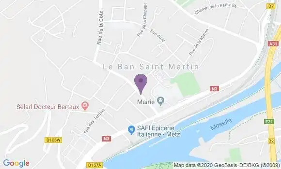 Localisation Banque Postale Agence de Le Ban Saint Martin