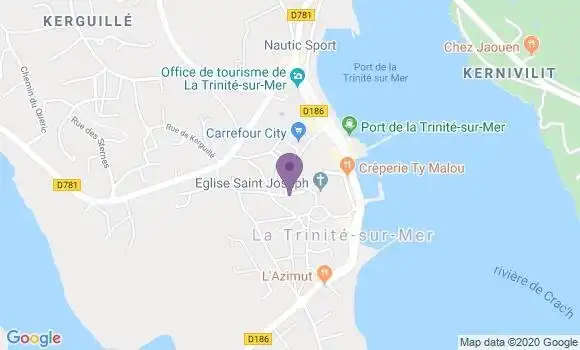 Localisation Banque Postale Agence de La Trinité sur Mer
