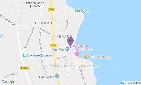 Localisation Banque Postale Agence de Saint Pierre Quiberon