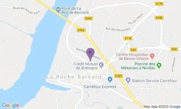 Localisation Banque Postale Agence de La Roche Bernard