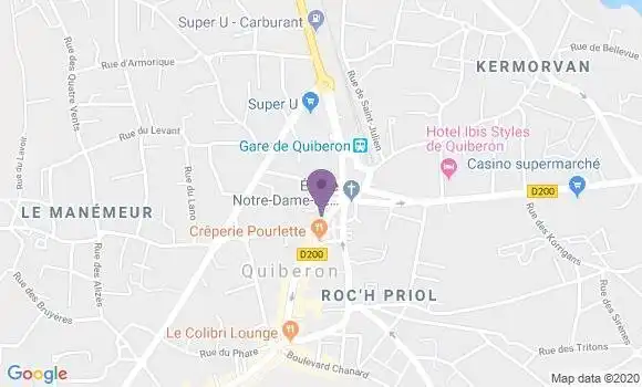 Localisation Banque Postale Agence de Quiberon