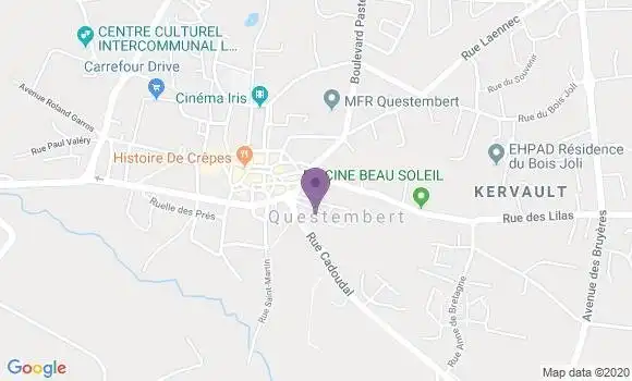 Localisation Banque Postale Agence de Questembert