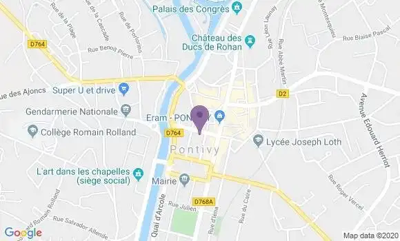 Localisation Banque Postale Agence de Pontivy