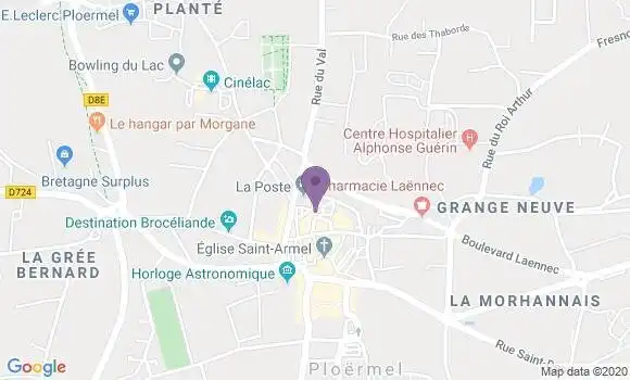 Localisation Banque Postale Agence de Ploërmel