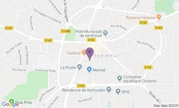 Localisation Banque Postale Agence de Ploemeur